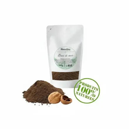 Broux De Noix En Poudre Naturel Excellente Qualite - Sachet Kraft Refermable thumbnail 2