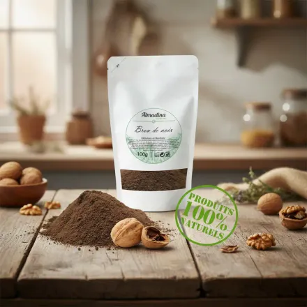 Broux De Noix En Poudre Naturel Excellente Qualite - Sachet Kraft Refermable thumbnail 3