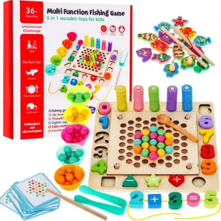 Jeu De Pêche Éducatif Multifonction | Jeu Montessori Enfant thumbnail 1