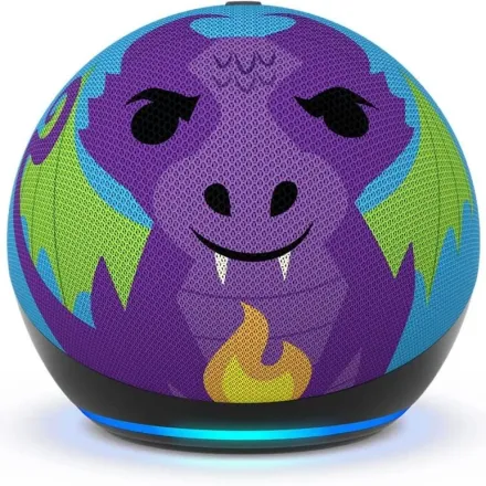 Echo Dot (5. Génération, 2022) Kids, Mit Alexa, Smart Speaker, Drachen Design thumbnail 3