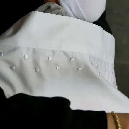 Ensemble Drap + Coussin Naissance Brodé Ton Sur Ton thumbnail 2