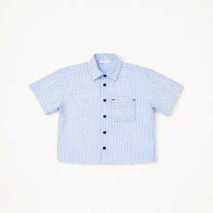 Ensemble Garçon Chemise & Short Rayé – Élégance Estivale thumbnail 1