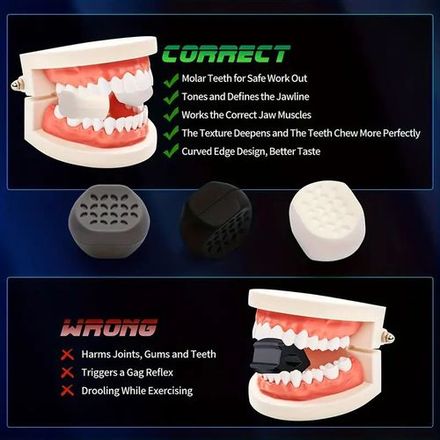 6pcs - 40/50/60lbs Silicone Jaw Line Exerciser Ball Facial Muscle thumbnail 2