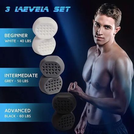 6pcs - 40/50/60lbs Silicone Jaw Line Exerciser Ball Facial Muscle thumbnail 3