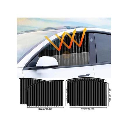 4 Pcs Rideau Pare-soleil Magnétique Pour Voiture thumbnail 2