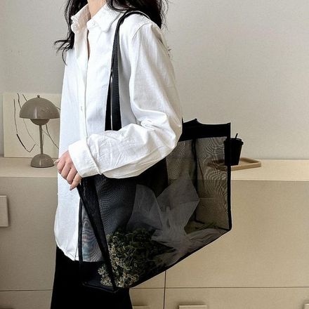 Sac De Plage En Maille Pour Femme, Grand Sac De Voyage Familial thumbnail 2