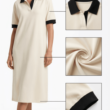 Robe Polo Longue Casual – Coupe Fluide & Confort Premium thumbnail 2