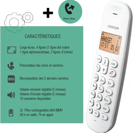 Téléphone Fixe Sans Fil Iloa 150 Téléphone Fixe Sans Fil Sans Répondeur - Solo - Téléphones Analogiques Et Dect - thumbnail 2