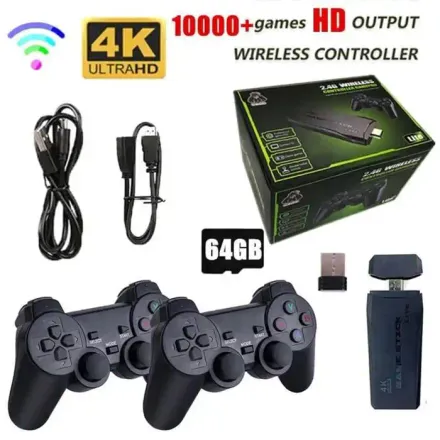 Console De Jeu Vidéo Avec Double Manette Sans Fil thumbnail 2