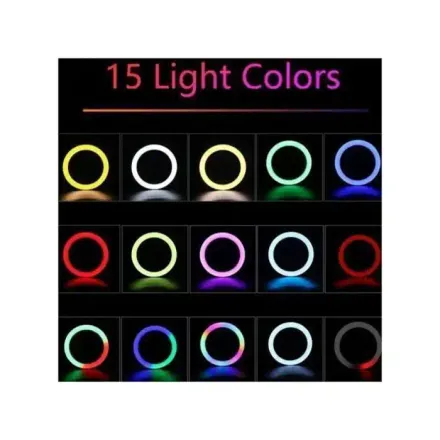 Ring Light Rgb Led Mj26 36 Cm Pour Maquillage Et Streaming Tiktok/youtube/facebook thumbnail 3
