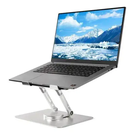 Support Ordinateur Portable Rotatif 360° En Aluminium Pour Pc Et Macbook thumbnail 3