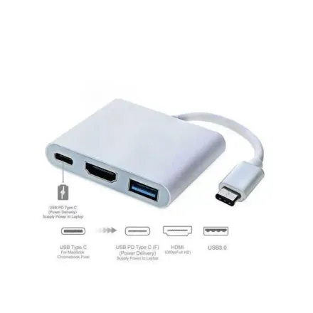 Adaptateur Usb-c Vers Hdmi Et Usb 3.0 4k Pour Macbook thumbnail 2