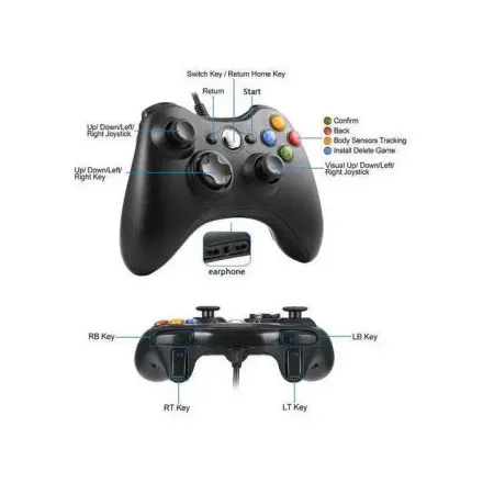 Manette De Jeu Pour Xbox 360 Et Pc Jeux Windows Avec Vibration thumbnail 4