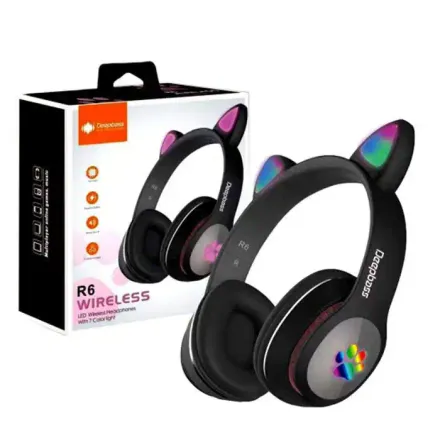 Casque Bluetooth R6 Sans Fil V5 Avec Lumière Led 7 Couleurs thumbnail 3