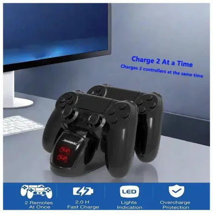 Station De Charge Manette Ps4 Charge Rapide Led Antidérapant Micro Usb thumbnail 4