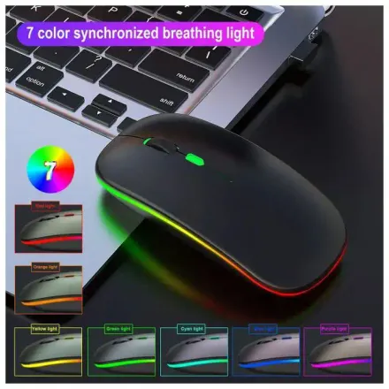 Souris Sans Fil Rgb Bluetooth Et 2.4g Rechargeable Silencieuse thumbnail 1