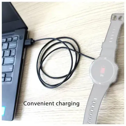 Câble De Charge Magnétique Pour Montre Intelligente, Pour 2 Broches, Distances 4mm, Noir, Nouveaux Câbles De Chargeur Usb Universel thumbnail 2