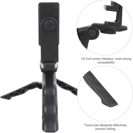Mini Trépied Pliant Portable Pour Perche À Selfie Support Réglable Stabilisateur Pour La Caméra De Téléphone Portable Gopro thumbnail 1