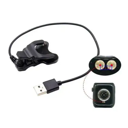 Câble De Chargeur Usb À 2 Broches,4mm, Pour Montre Connectée Clip De Chargeur, 2 Broches, Espace 4mm Hargeur De Bracelet Intelligent thumbnail 2