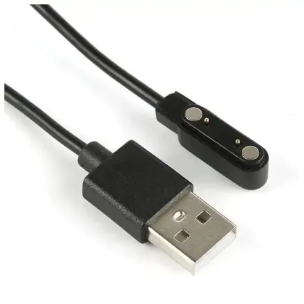Câble De Charge Magnétique Pour Montre Intelligente, Pour 2 Broches, Distances 4mm, Noir, Nouveaux Câbles De Chargeur Usb Universel thumbnail 4
