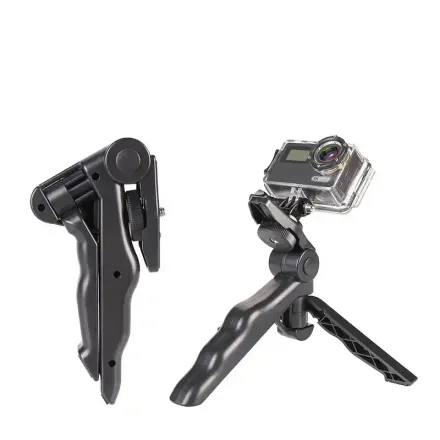Mini Trépied Pliant Portable Pour Perche À Selfie Support Réglable Stabilisateur Pour La Caméra De Téléphone Portable Gopro thumbnail 4