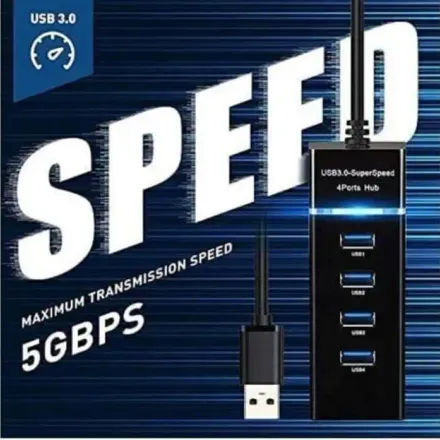 Hub Usb Adaptateur Alimenté 4 Ports Usb (3.0) À Haute Vitesse 5gbps Superspeed thumbnail 4