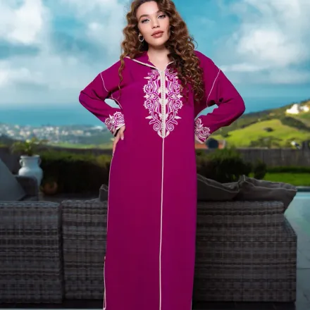 Djellaba En Broderie - Façon Maalem  thumbnail 4