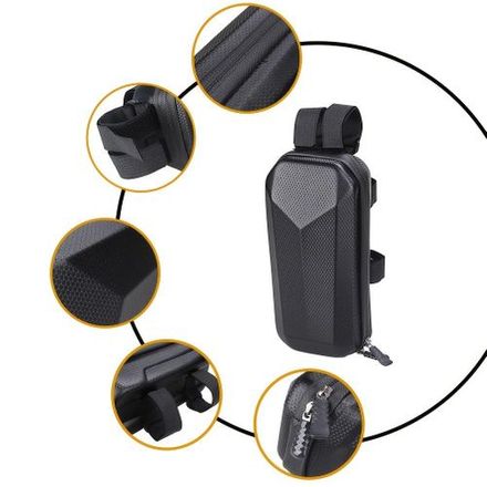 Sac De Poignée De Scooter Électrique À Coque Rigide Eva Avec Sangle D'épaule Détachable - Noir thumbnail 2