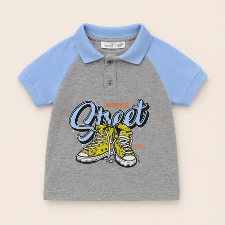 Ensemble Garçon Polo Imprimé & Short – Look Urbain Et Confort Absolu thumbnail 2