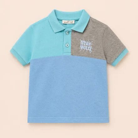 Ensemble Garçon Polo Color Block & Short – Style Moderne & Confort thumbnail 3