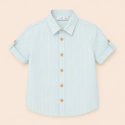 Ensemble Garçon Chemise Rayée & Short – Élégance Estivale & Confort thumbnail 3