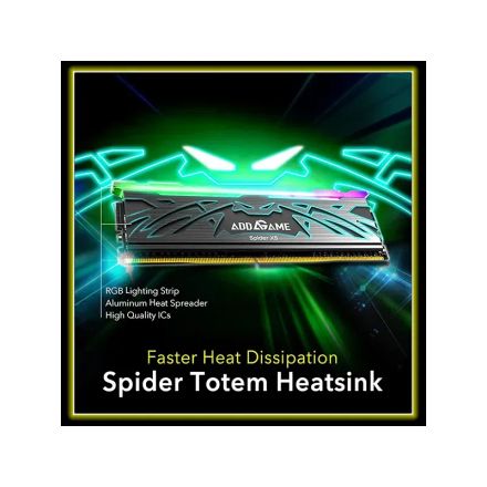 Addlink Addgame Spider X5 Rgb 32gb (2x16gb) Ddr5 6000mhz Cl38 Mémoire Avec Heatsink thumbnail 3