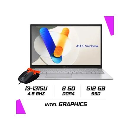 Asus Vivobook 15 X1504va-bq2895w Intel I3-1315u/8gb Ddr4/512gb Ssd/15.6/windows11 (90nb13y2-m00v10) thumbnail 1