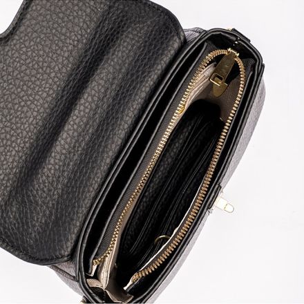 Sac à main structuré avec foulard géométrique chic thumbnail 4