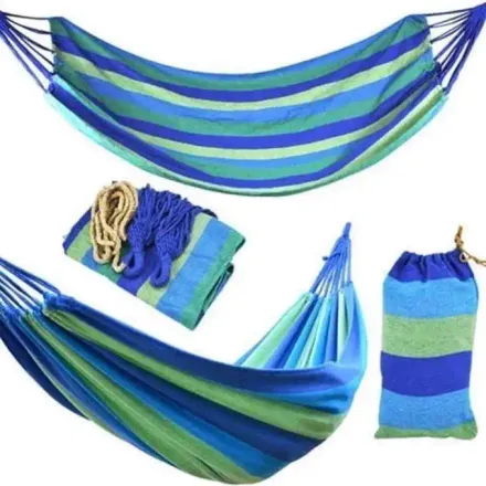 Hamac Suspendu Portable Pour L'intérieur, La Chambre À Coucher, Fauteuil De Voyage, Hamac De Camping - Multi-couleur thumbnail 2