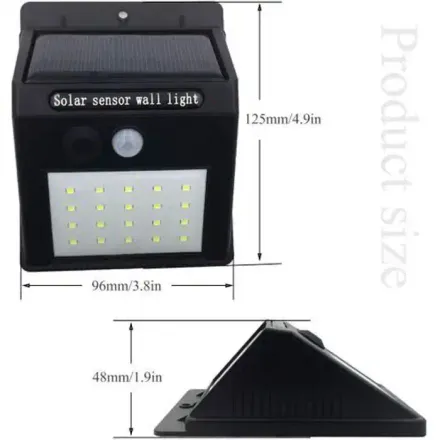 Pack De 4 Lampe Solaire 20 Led Lampe Extérieur Lumières Pour Jardin thumbnail 1