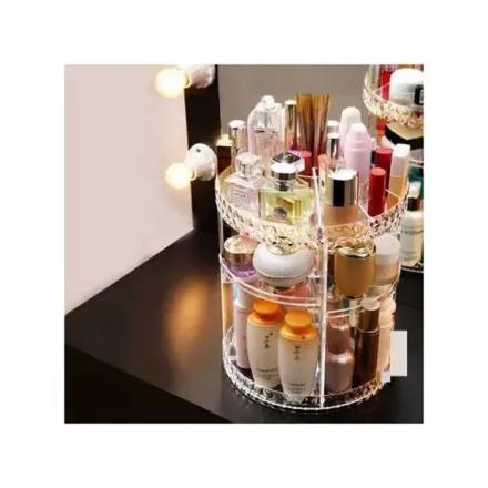 Organisateur De Cosmétiques - Transparent - Rotatif 360° - Grande Capacité - Pratique - Compartiments Multiples thumbnail 1