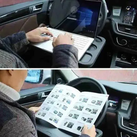 Table De Bureau Pour Voiture - Non Spécifié - Portable - Installation Facile - Matériau Abs - Charge Max 5 Kg thumbnail 4