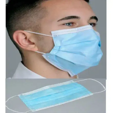 Bavette Masque Facial En Coton 3-ply Médicale, Anti Poussière 50 Pcs thumbnail 1