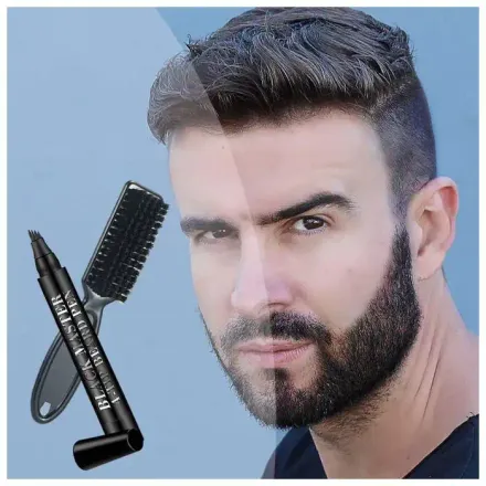 Kit De Remplissage De Barbe - Black Master - 4 Embouts - Waterproof - Longue Tenue - Pour Adultes thumbnail 1
