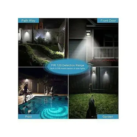 Pack 6 X Lampe Solaire De Jardin Avec Capteur De Mouvement Sans Fil thumbnail 3