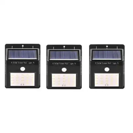 Lampe Solaire - Pack De 3 - Détecteur De Mouvement - 120° - Éclairage Led Puissant - Multicolore thumbnail 2
