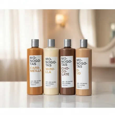 Pack De 4 Gels Douche Chocolat + Vanille + Caramel + Oud thumbnail 1
