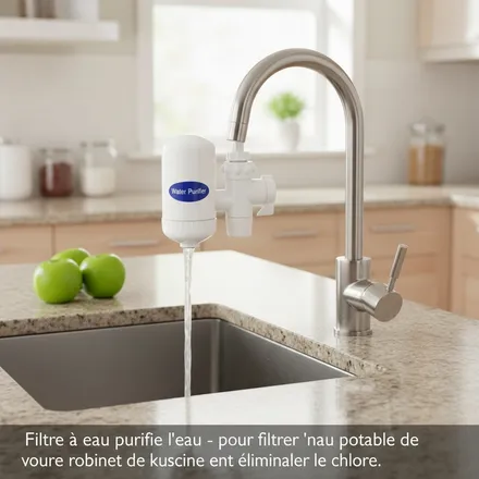 Filtre À Eau Purifie Leau - Pour Filtrer Leau Potable De Votre Robinet De Cuisine Et Éliminer Le Chlore thumbnail 3