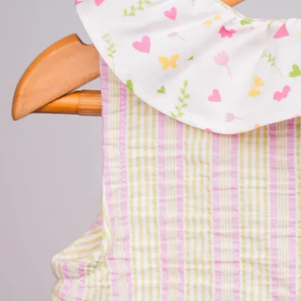 Robe Bébé Fille À Rayures Pastel – Douceur & Charme Délicat thumbnail 4