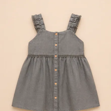 Robe Fille À Bretelles Volantées – Élégance Naturelle & Style Intemporel thumbnail 1
