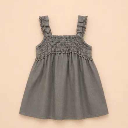 Robe Fille À Bretelles Volantées – Élégance Naturelle & Style Intemporel thumbnail 2