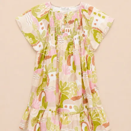 Robe Fille Imprimée – Esprit Artistique & Élégance Estivale thumbnail 1