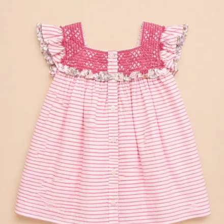 Robe Bébé Fille À Smocks – Charme Délicat & Élégance Estivale thumbnail 1