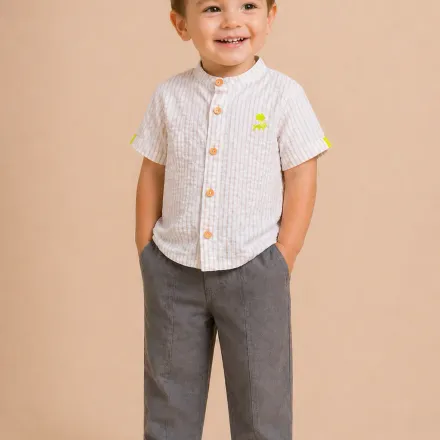 Ensemble Garçon Chemise Rayée & Pantalon thumbnail 3